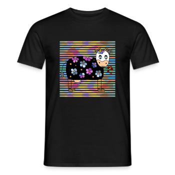 Vache - T-shirt homme - noir - Devant - AI Model Male 178 light (178cm)