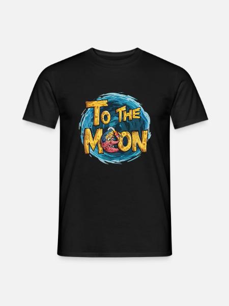 Zum Mond - Männer T-Shirt - Schwarz