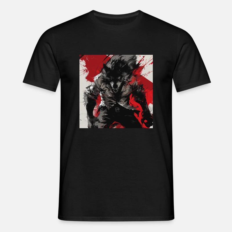 Werwolf - Männer T-Shirt - Schwarz