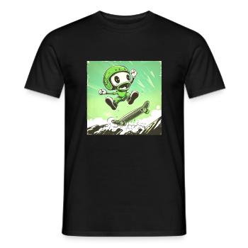 Skully Pete - Männer T-Shirt - Schwarz - Vorne - AI Model Male 178 light (178cm)