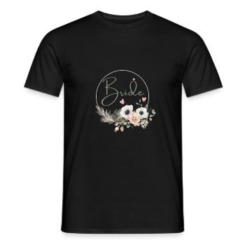 Florale Trense Krone Boho - Männer T-Shirt - Schwarz - Vorne - AI Model Male 178 light (178cm)