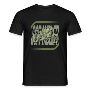 Racingo Scrambler - Männer T-Shirt - Schwarz - Vorne - AI Model Male 178 light (178cm)