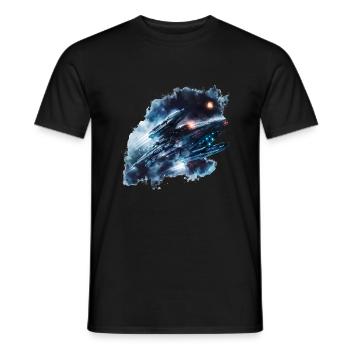 Missions diplomatiques dans l’espace - T-shirt homme - noir - Devant - AI Model Male 178 light (178cm)