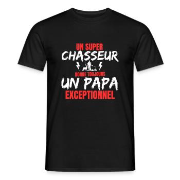 HUNTER DAD - Männer T-Shirt - Schwarz - Vorne - AI Model Male 178 light (178cm)