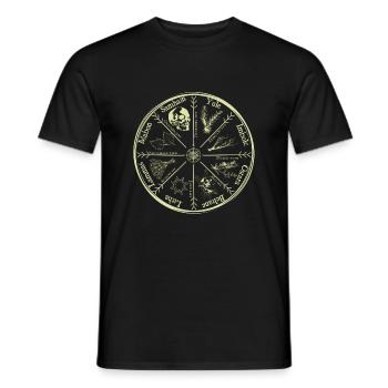 Wikinger norden valhalla schweden skandinavien flaga - Männer T-Shirt - Schwarz - Vorne - AI Model Male 178 light (178cm)
