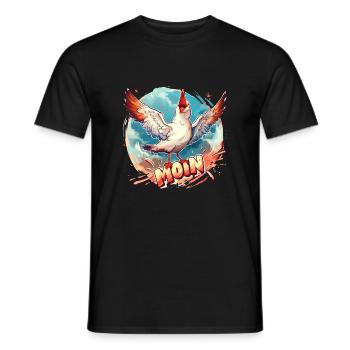 T-shirt Moin Mouette Drôle - Mer du Nord - T-shirt homme - noir - Devant - AI Model Male 178 light (178cm)