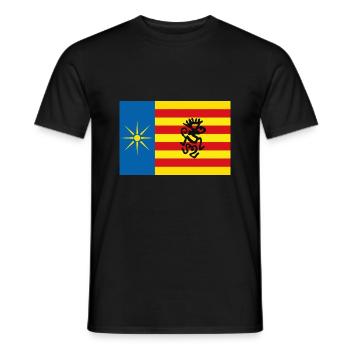 Drapeau du Salento avec chaman - T-shirt homme - noir - Devant - AI Model Male 178 light (178cm)