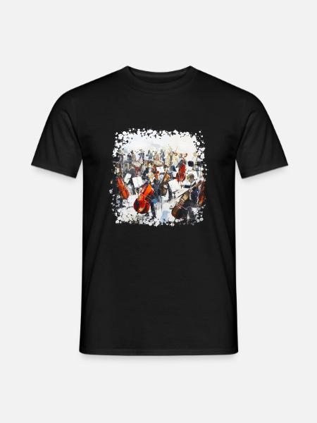 La contrebasse est le plus grand instrument à cordes - T-shirt homme - noir