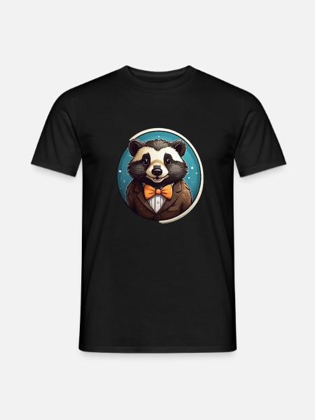 Funny Panda Bear - Men's T-Shirt - black