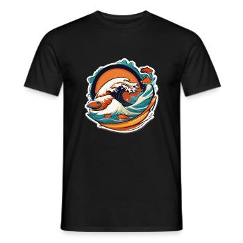 Japan Sushi Sea - Men's T-Shirt - black - Front - AI Model Male 178 light (178cm)