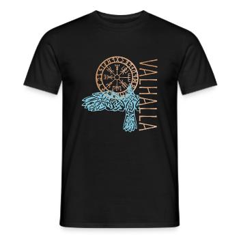 Valhalla - Männer T-Shirt - Schwarz - Vorne - AI Model Male 178 light (178cm)
