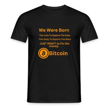 Crypto Summer: The Heat is On - Men's T-Shirt - black - Front - AI Model Male 178 light (178cm)