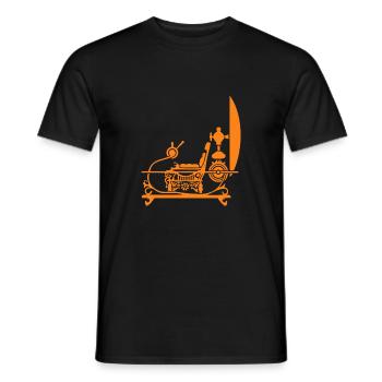 the time machine - Men's T-Shirt - black - Front - AI Model Male 178 light (178cm)