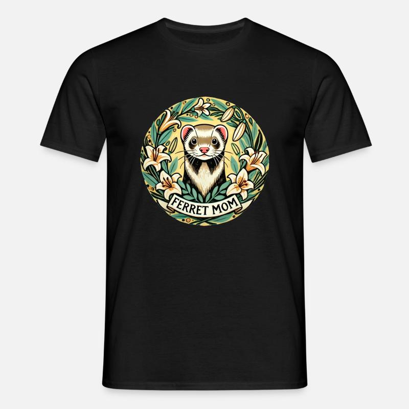 Frettchen-Mama - Männer T-Shirt - Schwarz