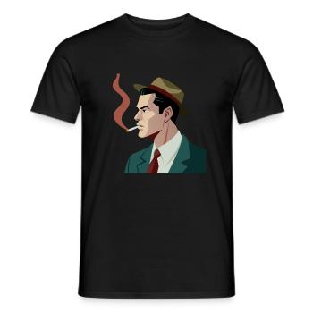 Man - Vintage - Men's T-Shirt - black - Front - AI Model Male 178 light (178cm)