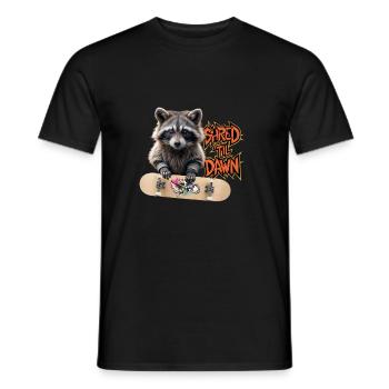 Shred 'Til Dawn - Men's T-Shirt - black - Front - AI Model Male 178 light (178cm)