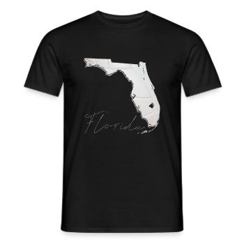 Echter Volleyball in Florida State Landkarte FL - Männer T-Shirt - Schwarz - Vorne - AI Model Male 178 light (178cm)