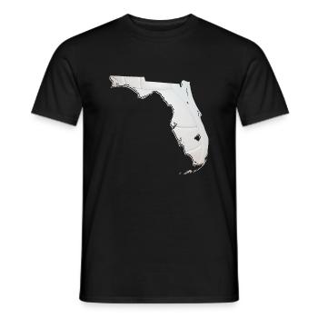 Echter Volleyball in der Florida State Landkarte - Männer T-Shirt - Schwarz - Vorne - AI Model Male 178 light (178cm)