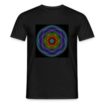 Hypnotischer Regenbogen - Männer T-Shirt - Schwarz - Vorne - AI Model Male 178 light (178cm)