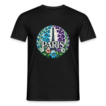 Paris - Männer T-Shirt - Schwarz - Vorne - AI Model Male 178 light (178cm)