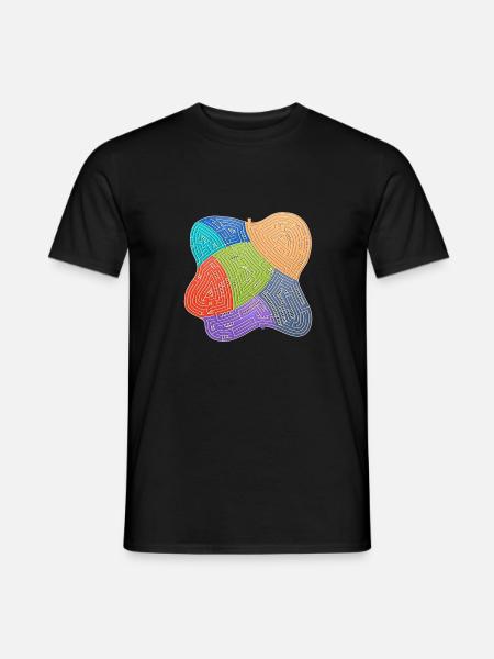 Labyrinthe 3 (fond transparent) - T-shirt homme - noir