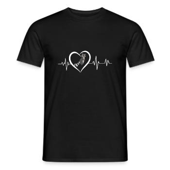 battement de cœur raton laveur - T-shirt homme - noir - Devant - AI Model Male 178 light (178cm)