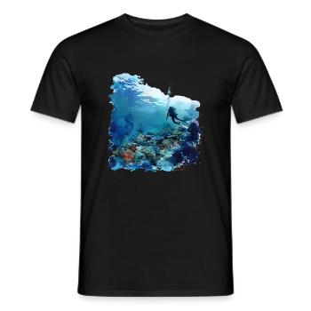Faszination Tauchen mit Flasche - Männer T-Shirt - Schwarz - Vorne - AI Model Male 178 light (178cm)