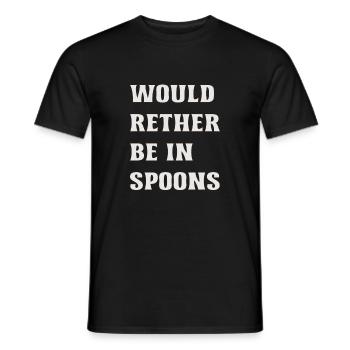 Wetherspoons Design: Wäre lieber in Spoons - Männer T-Shirt - Schwarz - Vorne - AI Model Male 178 light (178cm)