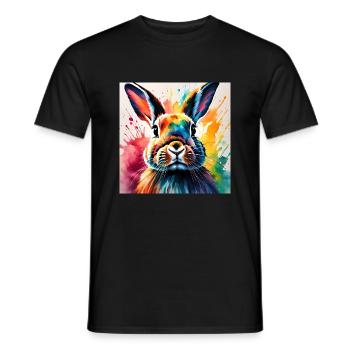 Hare - Mænd T-shirt - sort - Foran - AI Model Male 178 light (178cm)