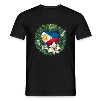 Philippines - Men's T-Shirt - black - Front - AI Model Male 178 light (178cm)