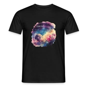 Cosmic Love - Männer T-Shirt - Schwarz - Vorne - AI Model Male 178 light (178cm)