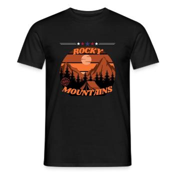Rocky Mountains Adventure - Männer T-Shirt - Schwarz - Vorne - AI Model Male 178 light (178cm)
