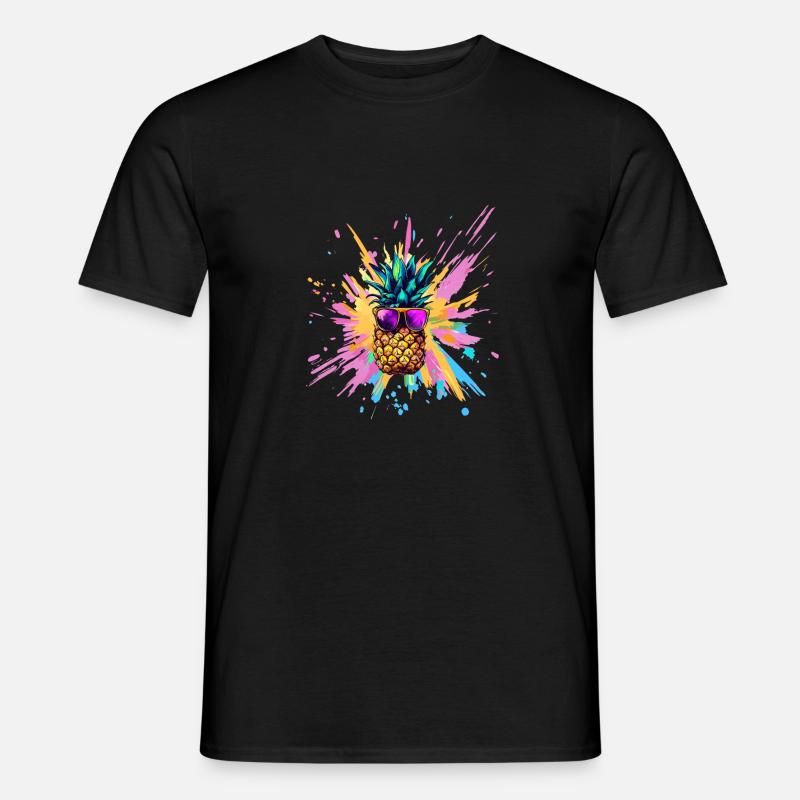 pineapple - Männer T-Shirt - Schwarz