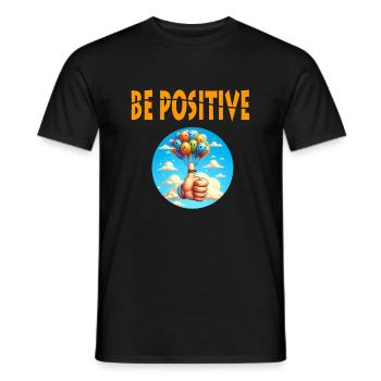 Be Positive - Men's T-Shirt - black - Front - AI Model Male 178 light (178cm)