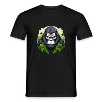 Gorille sauvage en colère combatif sport de motivation - T-shirt homme - noir - Devant - AI Model Male 178 light (178cm)
