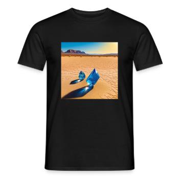 Blaue Kristalle - Männer T-Shirt - Schwarz - Vorne - AI Model Male 178 light (178cm)