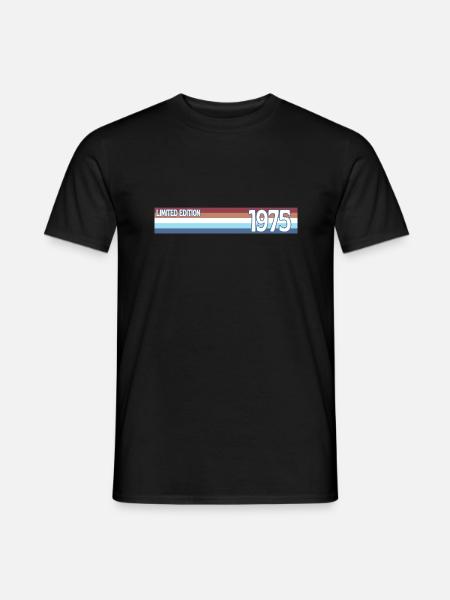 Retro 1975 Limitierte Auflage - Männer T-Shirt - Schwarz