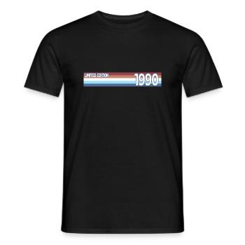 Retro 1990 Limitierte Auflage - Männer T-Shirt - Schwarz - Vorne - AI Model Male 178 light (178cm)