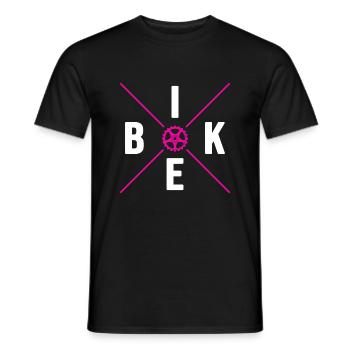 Fahrrad radlos Drahtesel sattelfest bike - Männer T-Shirt - Schwarz - Vorne - AI Model Male 178 light (178cm)
