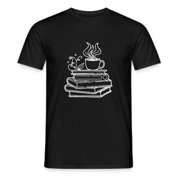 Bücherträume - Ein Moment der Ruhe - Männer T-Shirt - Schwarz - Vorne - AI Model Male 178 light (178cm)