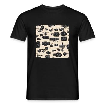 Kameralabyrinth - Männer T-Shirt - Schwarz - Vorne - AI Model Male 178 light (178cm)