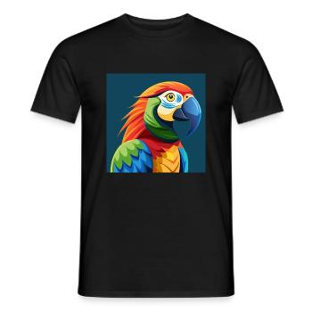 Tropischer Papagei - Männer T-Shirt - Schwarz - Vorne - AI Model Male 178 light (178cm)