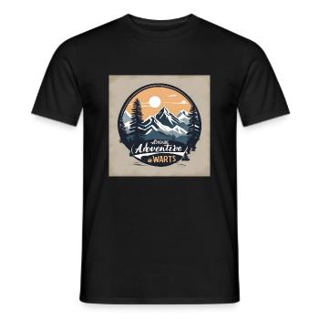 Mountain Warts - Männer T-Shirt - Schwarz - Vorne - AI Model Male 178 light (178cm)