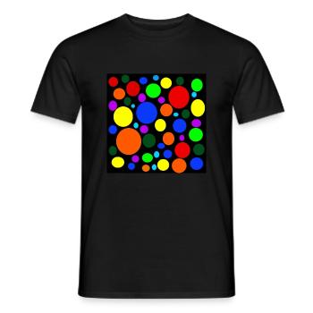 Bulles aux couleurs de l’arc-en-ciel - T-shirt homme - noir - Devant - AI Model Male 178 light (178cm)