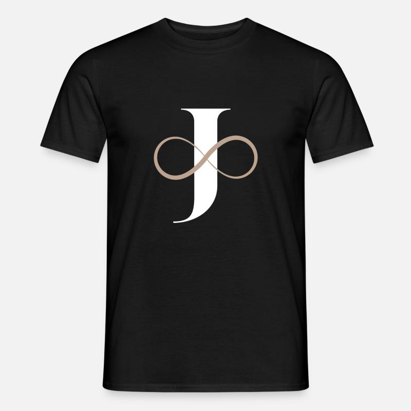 Unendlicher Buchstabe - Männer T-Shirt - Schwarz