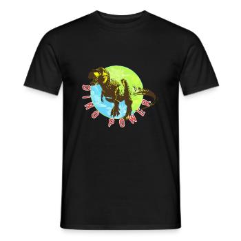 Dino Power - Men's T-Shirt - black - Front - AI Model Male 178 light (178cm)