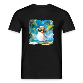 Holidays under palm trees: pure relaxation - Men's T-Shirt - black - Front - AI Model Male 178 light (178cm)