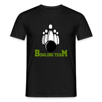 Équipe de bowling - T-shirt homme - noir - Devant - AI Model Male 178 light (178cm)