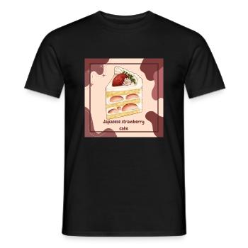 Japanische erdbeerkuchen - Männer T-Shirt - Schwarz - Vorne - AI Model Male 178 light (178cm)