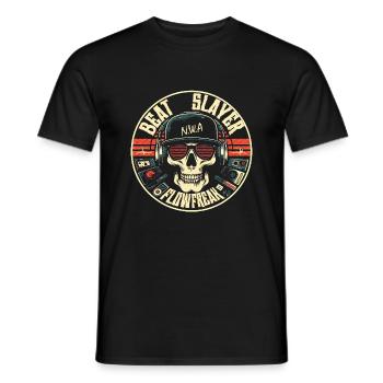 Beat Slayer Skull Flow Freak Retro Vintage - Männer T-Shirt - Schwarz - Vorne - AI Model Male 178 light (178cm)